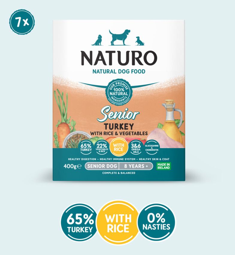 Senior Turkey & Rice with vegetables - Naturo Pet Foods
